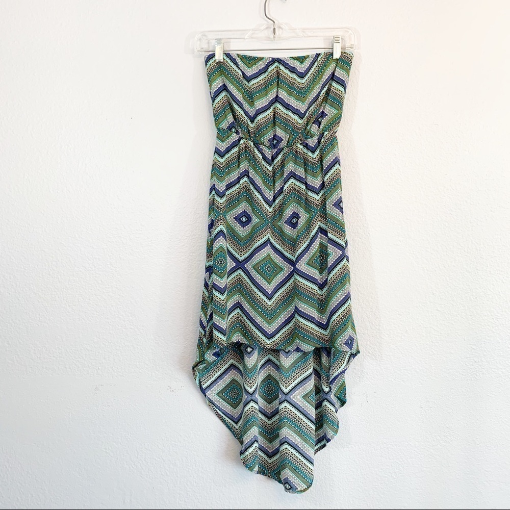 Full Tilt Tilly’s Tribal High Low Strapless Dress